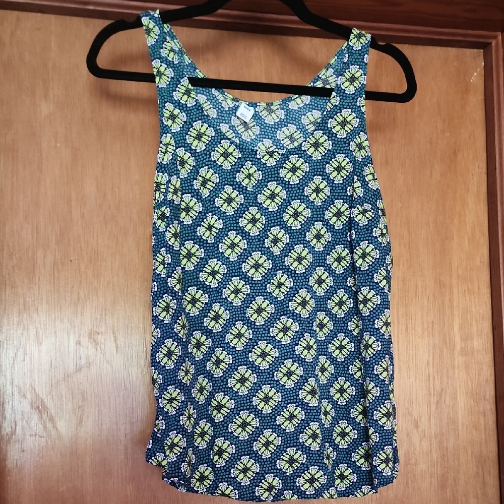 Floral Blue Sleeveless Top